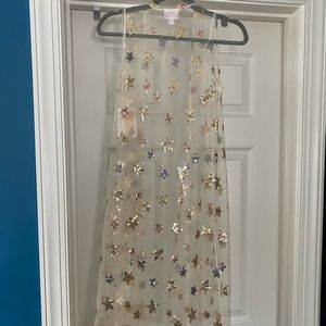 Lularoe Elegant Joe Duster Gold Stars XS BNWT